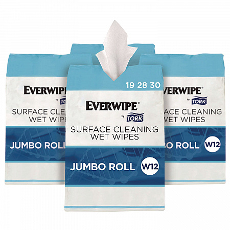 Surface Cleaning Wet Wipe, 1-Ply, 6 x 6, Lemon, White, 900 Sheets, 4/Carton (192830)