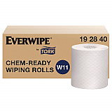 Chem-Ready Wiping Rolls, 1-Ply, 12 x 5.25, White, 180 Sheets, 6 Rolls/Carton (192840)