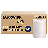 Everwipe by Tork Chem-Ready Wiping Rolls, 1-Ply, 12 x 12, White, 90 Sheets, 6 Rolls/Carton (192841)