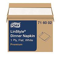 LinStyle Dinner Napkin, 1-Ply, 15 x 16, White, 1,000/Carton (716002)
