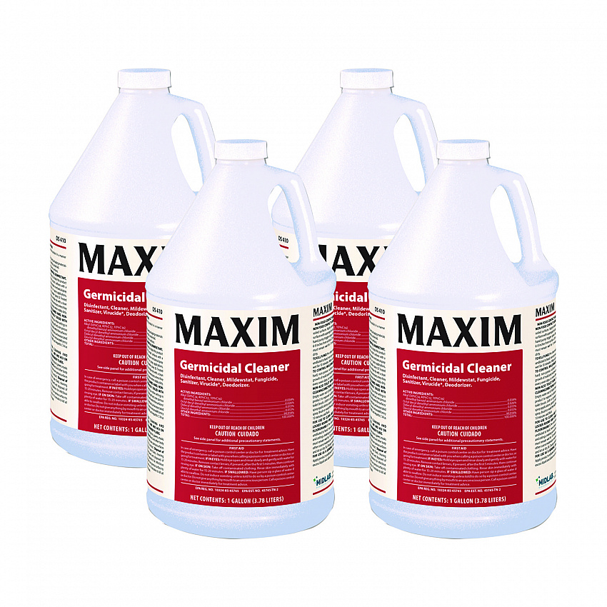 Germicidal Cleaner, Lemon Scent, 1 gal Bottle, 4/Carton (04100041)