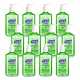 Advanced Hand Sanitizer Soothing Gel, 12 oz Pump Bottle, Fresh Scent, 12/Carton (363912CT)