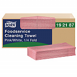 Foodservice Cleaning Towel, 1-Ply, 6 x 10.75, Pink, 200/Carton (192187)