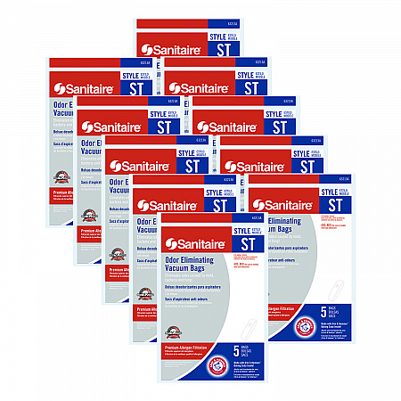 Style ST Disposable Vacuum Bags for SC600 and SC800 Series, 5/Pack, 10 Packs/Carton (63213B10CT)