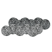 Stainless Steel Scrubber, Medium Size, Steel Gray, 72/Carton (35)