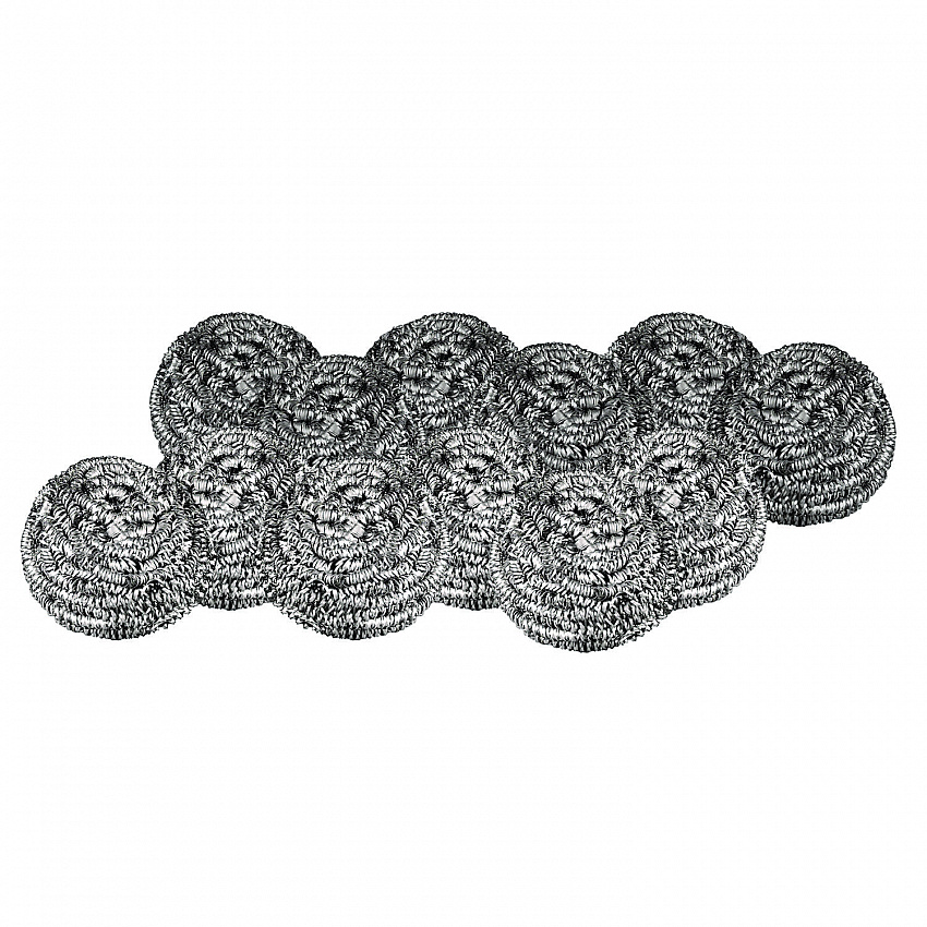 Stainless Steel Scrubber, Medium Size, Steel Gray, 72/Carton (35)