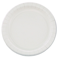 Bare Eco-Forward Clay-Coated Paper Dinnerware, ProPlanet Seal, Mediumweight, Plate, 8.5" dia, White, 125/Pack, 4 Packs/Carton (MP9BR2054)