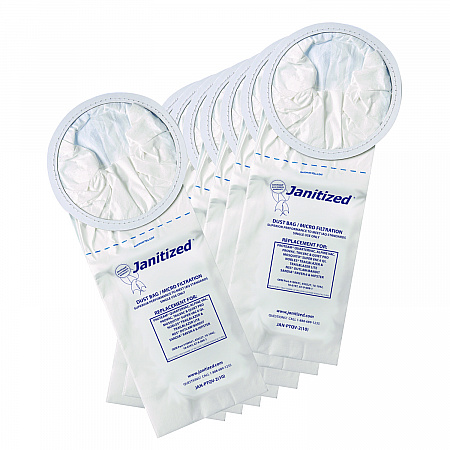 Vacuum Filter Bags Designed to Fit ProTeam 6 qt QuarterVac, 100/Carton (JANPTQV2)