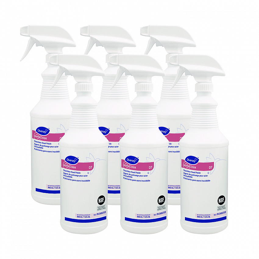 Suma Inox D7, 32 oz Spray Bottle, 6/Carton (94368259)