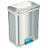 Step Pedal-Sensor Trash Can, 13 gal, Plastic/Stainless Steel, Silver/White (HLS13SW)