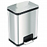 Step Pedal Trash Can with AirStep Technology, 13 gal, Plastic/Stainless Steel, Silver (HLS13SS)