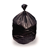High-Density Waste Can Liners, 10 gal, 8 mic, 24" x 24", Black, Roll, 1,000/Carton (Z4824LKR01)