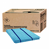 Antimicrobial Foodservice Wipers, 1-Ply, 12 x 21, Blue, 150/Carton (FS150B)