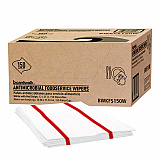 Antimicrobial Foodservice Wipers, 1-Ply, 12 x 21, Red/White, 150/Carton (FS150W)