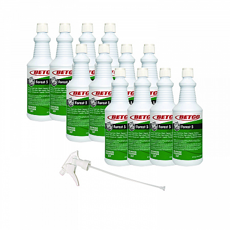 Forest 5 Foaming Cleaner, Mint Scent, 32 oz Bottle, 12/Carton (3071200)