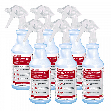 Facility+ RTU Disinfectant, Safe-to-Ship, Unscented, 32 oz Bottle, 6/Carton (04640086)