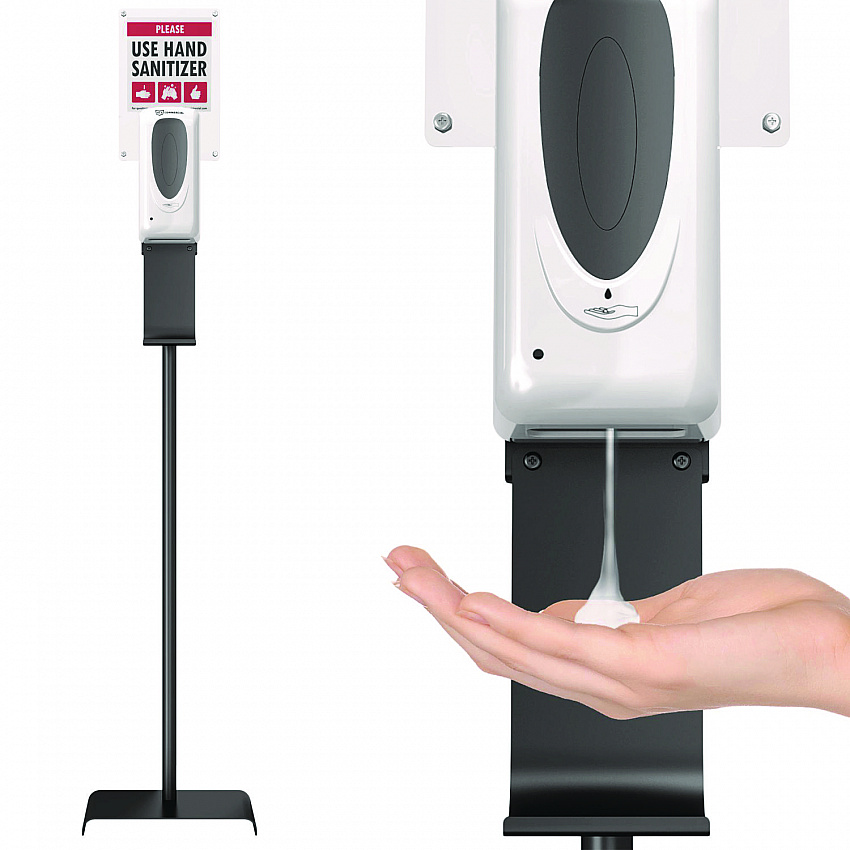 Sanitizer Dispenser, 1,000 mL, 13 x 11.5 x 63, Silver (HLSSDS01)