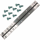 Hinge with Hardware for Container, 1.5 x 18 x 0.5, Gray (FG3975L90000)