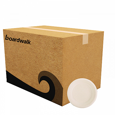 Bagasse PFAS-Free Dinnerware, Plate, Sugarcane, 6
