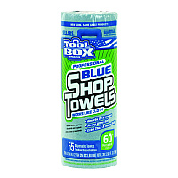 TOOLBOX Blue Shop Towels, 1-Ply, 11 x 9.4, Blue, 55 Sheets/Roll, 30 Rolls/Carton (54400)