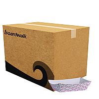 Paper Food Baskets, 6 oz Capacity, 3.78 x 4.3 x 1.08, Red/White, 1,000/Carton (30LAG040)
