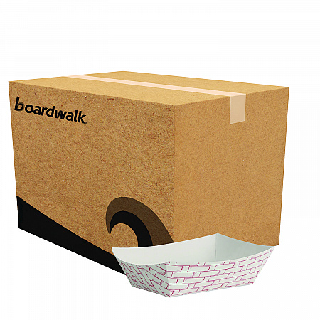 Paper Food Baskets, 0.5 lb Capacity, Red/White, 1,000/Carton (30LAG050)