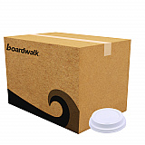 Deerfield Hot Cup Lids, Fits 10 oz to 20 oz Boardwalk Deerfield Hot Cups, Plastic, White, 50/Pack, 20 Packs/Carton (DEERHLIDW)