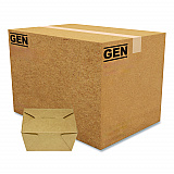 Reclosable Kraft Take-Out Box, 30 oz, 5.06 x 4.27 x 2.4, Brown, Paper, 450/Carton (PAPERBOX1)