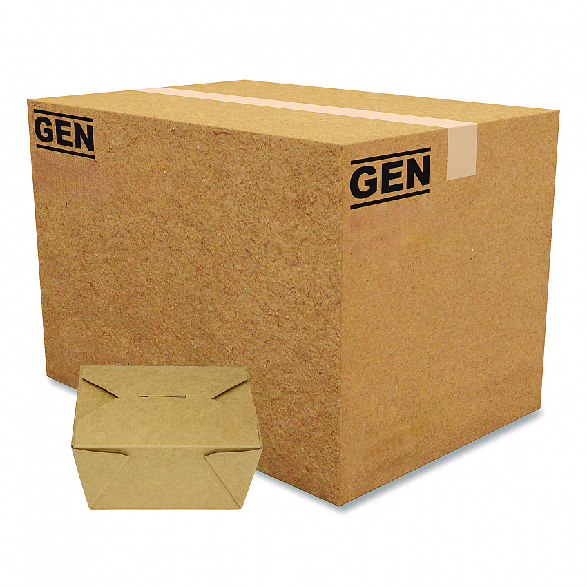 Reclosable Kraft Take-Out Box, 30 oz, 5.06 x 4.27 x 2.4, Brown, Paper, 450/Carton (PAPERBOX1)