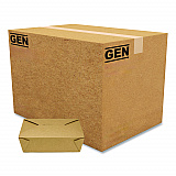 Reclosable Kraft Take-Out Box, 76 oz, 8.58 x 6.28 x 2.4, Brown, Paper, 200/Carton (PAPERBOX3)