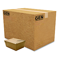 Reclosable Kraft Take-Out Box, 110 oz, 8.93 x 6.65 x 3.5, Brown, Paper, 160/Carton (PAPERBOX4)
