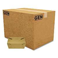 Reclosable Kraft Take-Out Box, 48 oz, 6.93 x 5.62 x 2.4, Brown, Paper, 300/Carton (PAPERBOX8)
