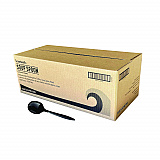 Mediumweight Polypropylene Cutlery, Soup Spoon, Plastic, Black, 1,000/Carton (SOUPBLMW)