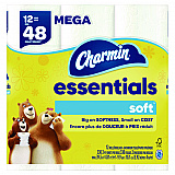 Essentials Soft Bathroom Tissue, Septic Safe, 2-Ply, White, 330 Sheets/Roll, 12 Rolls/Pack, 4 Packs/Carton (03154)