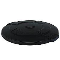 55-Gallon Utility Trash Can Lid, 28.25 x 26.75 x 3, Black (TCU55GLIDD)