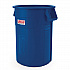 Utility Trash Can, 56.9 gal, Plastic, Blue (TCU55BL)
