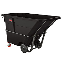 1.5 cu yd Standard Duty Tilt Truck, Forkliftable Frame, 1,300 lb Capacity, Black (RMTTSD150D)