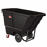 1 cu yd Standard Duty Tilt Truck, Forkliftable Frame, 1,300 lb Capacity, Black (RMTTSD100D)
