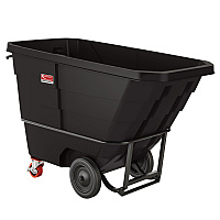 1 cu yd Standard Duty Tilt Truck, Forkliftable Frame, 1,300 lb Capacity, Black (RMTTSD100D)