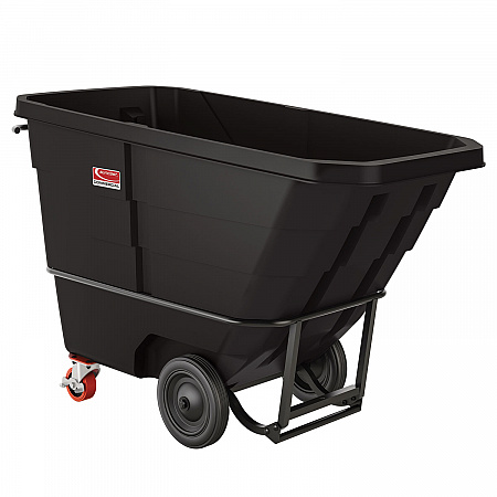 1 cu yd Standard Duty Tilt Truck, Forkliftable Frame, 1,300 lb Capacity, Black (RMTTSD100D)