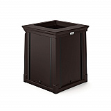 Resin Customizable Garbage Can with Open Lid, 34.4 gal, Plastic, Java (RMCC3502)