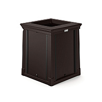 Resin Customizable Garbage Can with Open Lid, 34.4 gal, Plastic, Java (RMCC3502)