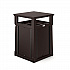 Resin Customizable Garbage Can with Covered Lid, 34.4 gal, Plastic, Java (RMCC3501)