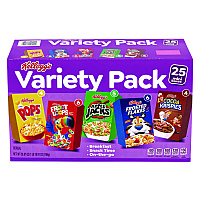 Cereal Assortment Pack, Assorted Flavors, Single Serve Box, 25/Carton (22002287)