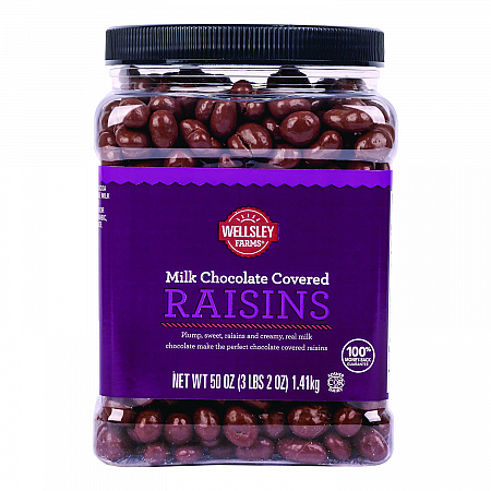 Milk Chocolate Covered Raisins, 50 oz Jar (22002345)