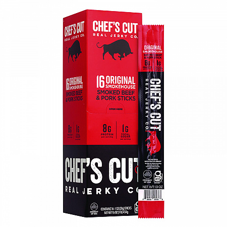 Original Smokehouse Beef and Pork Meat Stick, 1 oz Individually Wrapped, 16/Carton (22002354)