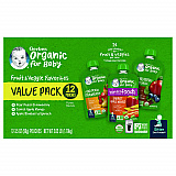 Organic 2nd Foods Baby Food Pouches, Assorted Flavors, 3.5 oz Pouch, 12/Carton (22002367)