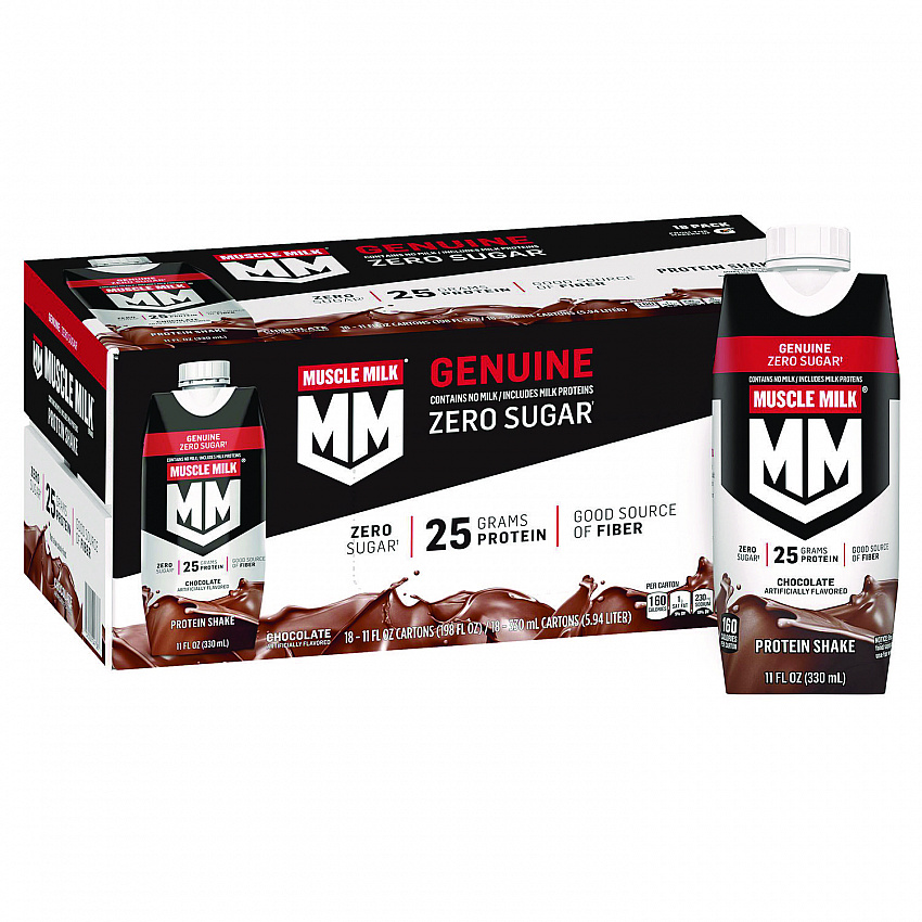 Genuine Chocolate Protein Shake, 11 oz Carton, 18/Carton (22002378)