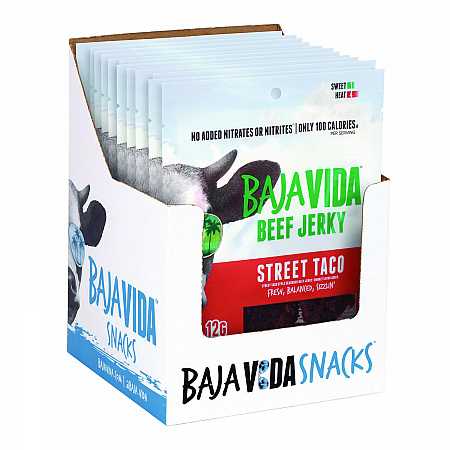 Beef Jerky Street Taco Snack Pack, Street Taco, 1 oz Packet, 12/Carton (22002308)