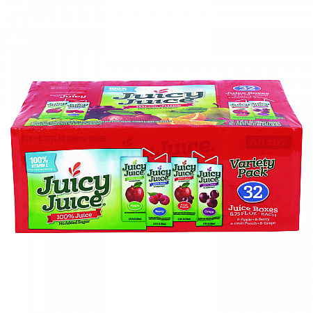 Juice Box Variety Pack, Assorted Flavors, 6.75 oz. Box, 32/Carton (22002370)